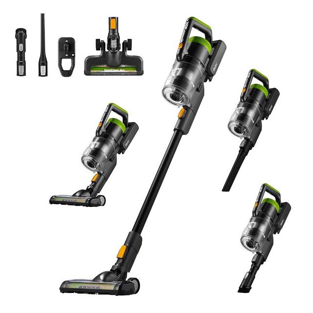 Eureka RapidClean Pro Cordless Cleaner for Hard Floors Lightweight Vacuum LED Headlights, Convenient Stick and Handheld Vac, NEC285GR, Green