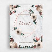 Red Wedding Thank You - Camellia Bloom
