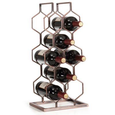 Danya B. 8-Bottle Electroplated Wine Rack in Copper