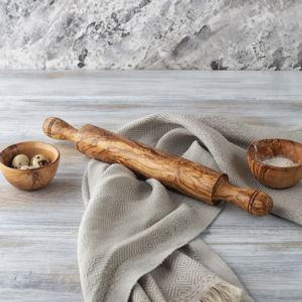Wood Rolling Pin with Handle