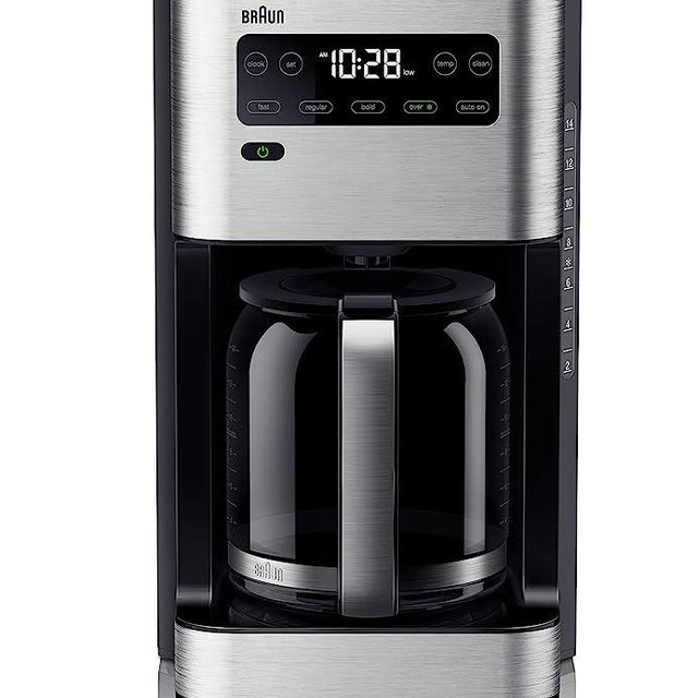 Braun KF5650BK Pure Flavor Coffee Maker, 14 cup, Black