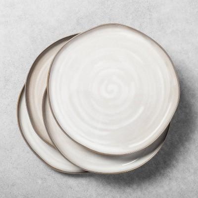 4pk Reactive Glaze Stoneware Dinner Plate Gray - Hearth & Hand™ with Magnolia