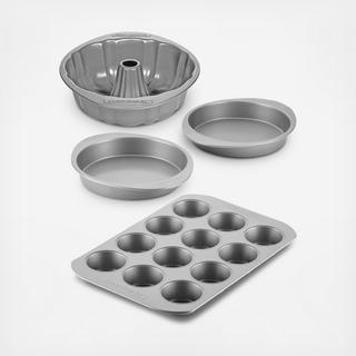 Nonstick 4-Piece Cake Pans & Cupcake Set