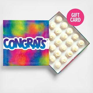 25-Pack Wedding Cupcakes with Congratulations Box Gift Card