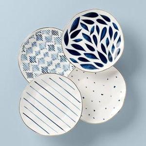 Lenox Blue Bay Dessert/Appetizer Plate, Set of 4