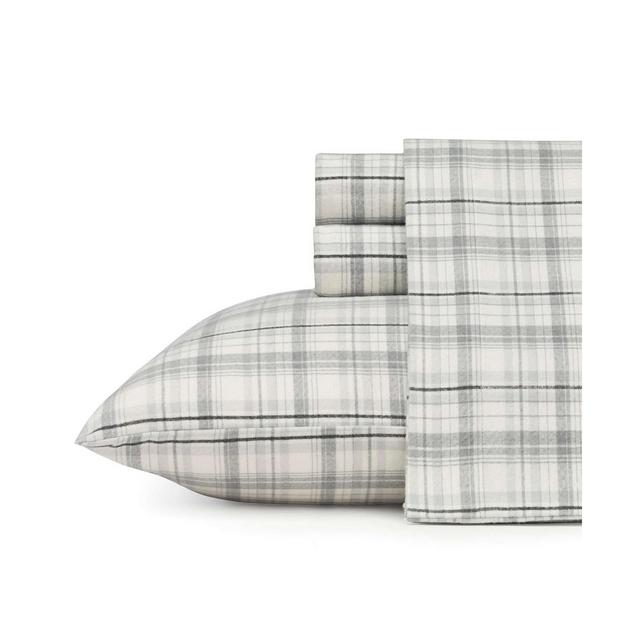 Eddie Bauer King Plaid Flannel Sheet Set
