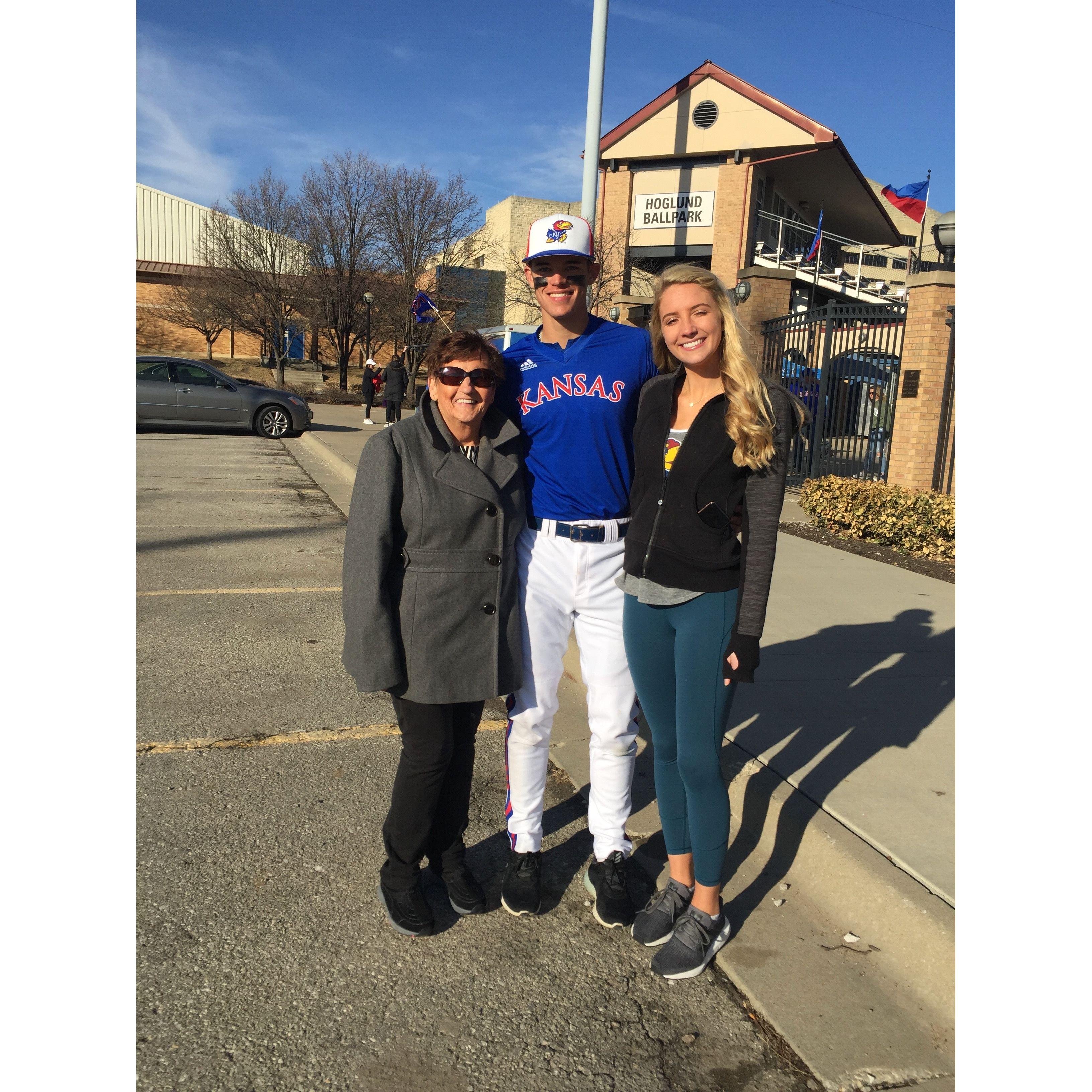 2/18/2018: Traveled to KU to watch Benjer with my mom and grandma!