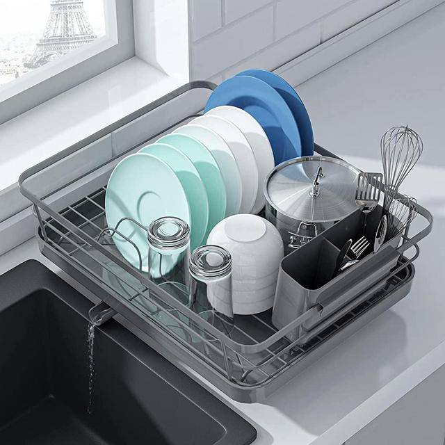 Seropy Roll Up Dish Drying Rack, Over The Sink Dish Drying Rack Kitchen  Rolling Dish Drainer, Foldable Sink Rack Mat Stainless Steel Wire Dish  Drying Rack for Kitchen Sink Counter (17.8''x11.8'')