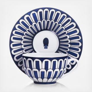 Bleus D'Ailleurs Teacup & Saucer
