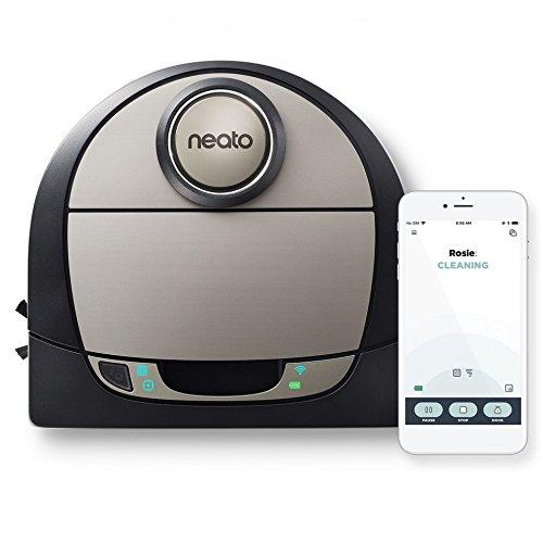 Neato Robotics D7 Connected Laser Guided Robot Vacuum Featuring Multiple Floor Plan Mapping and Zone Cleaning, Works with Amazon Alexa, Silver/Black