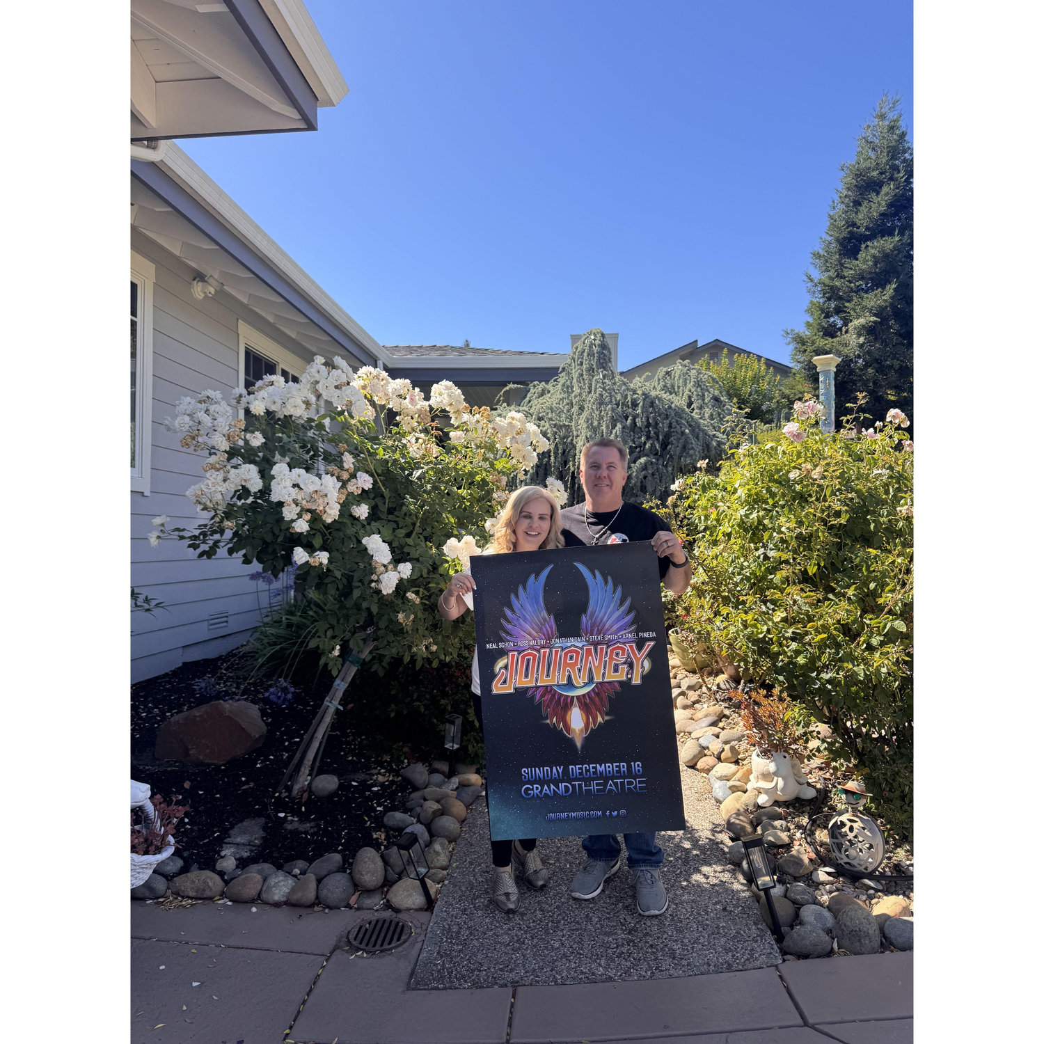 Fran acquired the Journey Poster from the concert that we first met at!