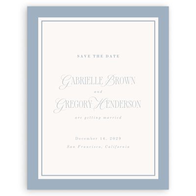 Blue Wedding Digital Save the Date - Summit Portrait