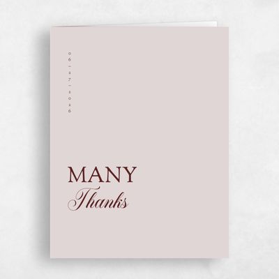 Lavender Mist, Grey Wedding Thank You - Soave Portrait