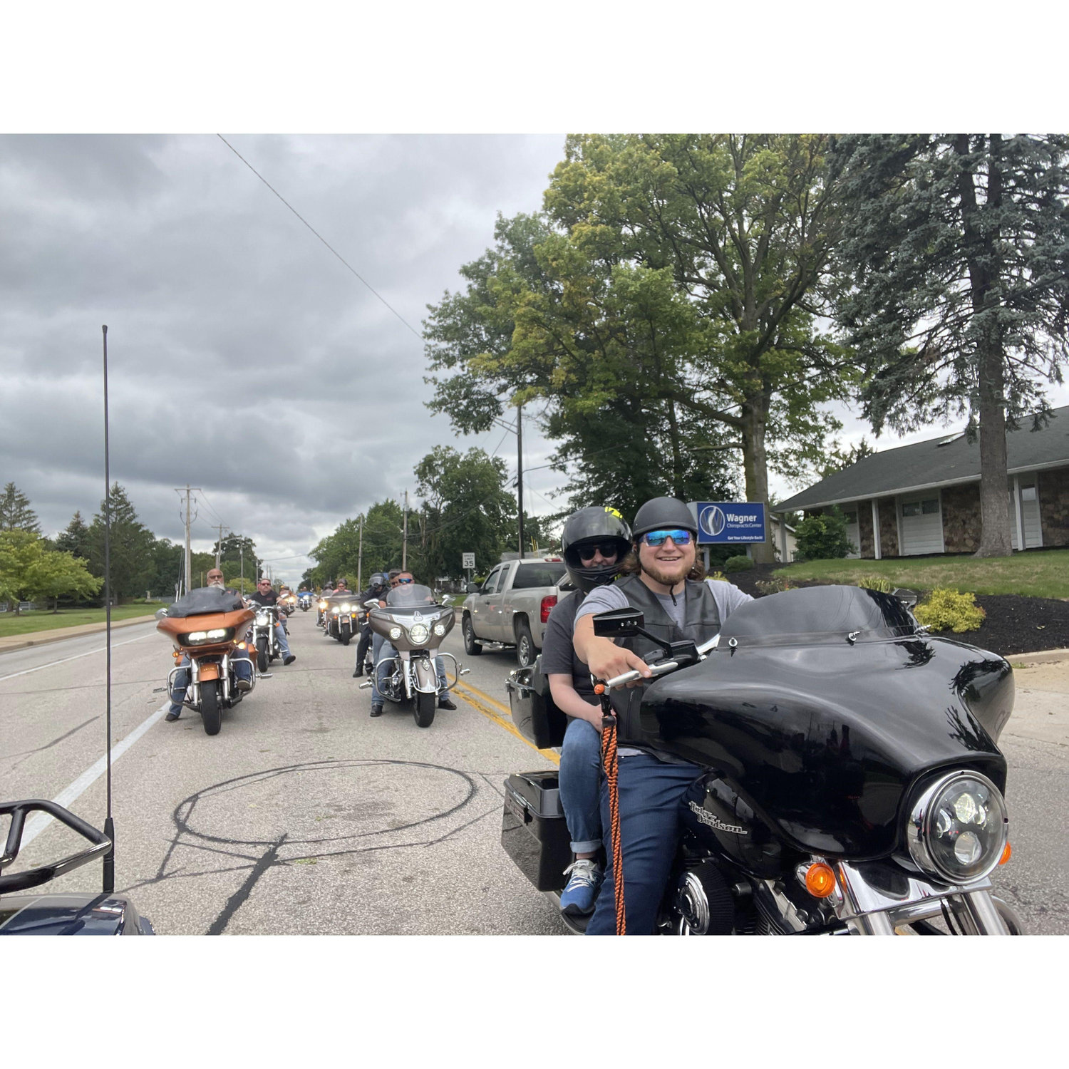 First picture of us on the motorcycle