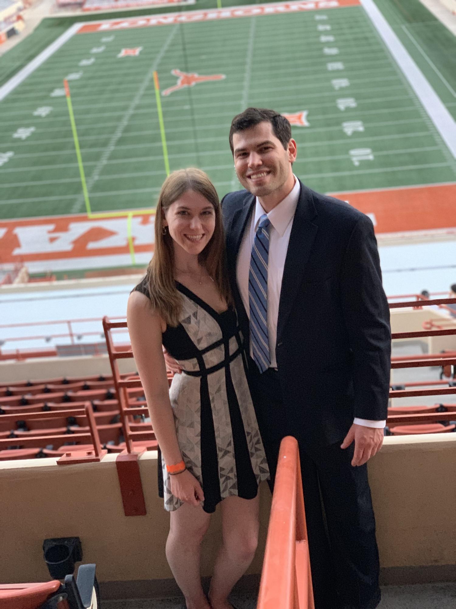 April, 2019. At the UT stadium for an event with Sam’s department.