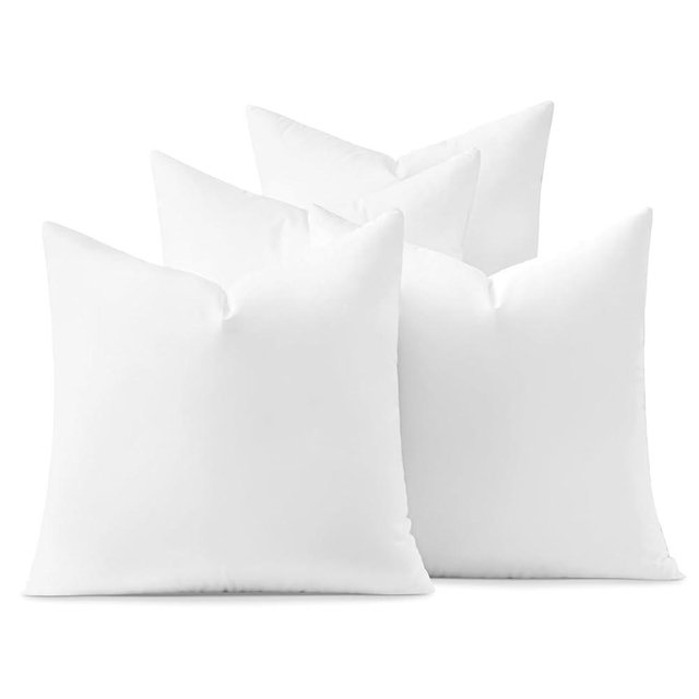 MIULEE 20x20 Down Alternative Pillow Inserts,Pack of 4 Throw Pillows 20 x 20 Inch Body Bed Sleeping Ultra Soft Fluffy Form for Sofa Couch Bed