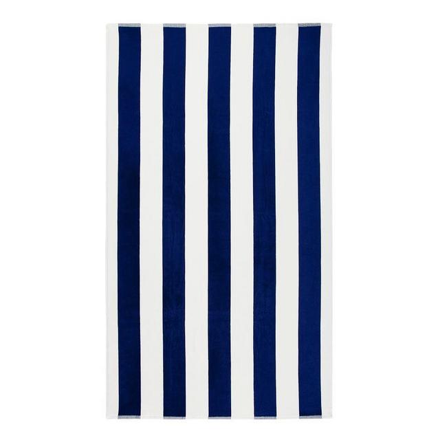 Navy Classic Awning Striped Beach Towel