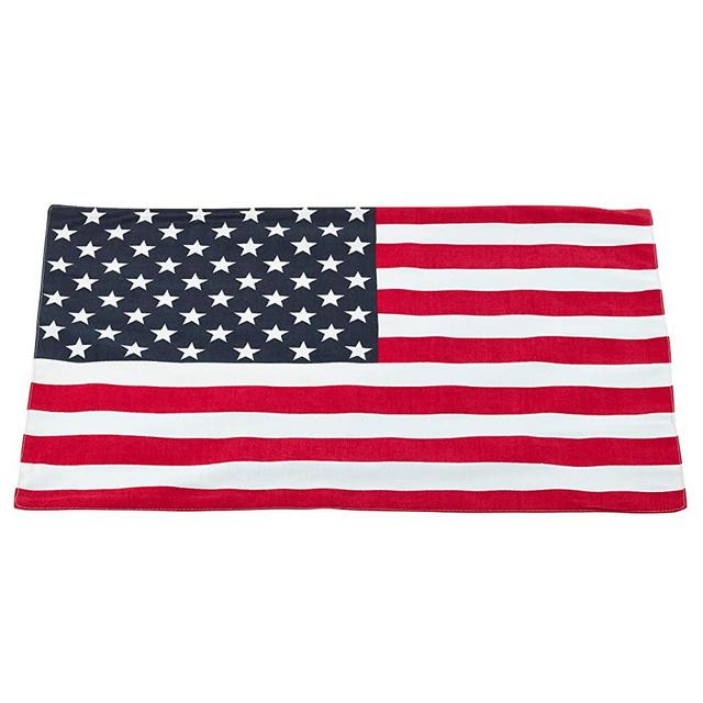 SARO LIFESTYLE Star Spangled Collection American Flag Design Placemat (Set of 4), 14" x 20", Multi
