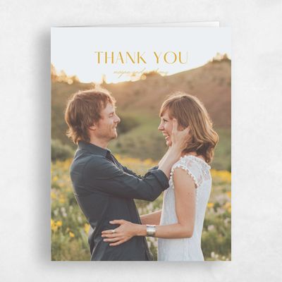 Mustard, Yellow Wedding Thank You - Girard Photo