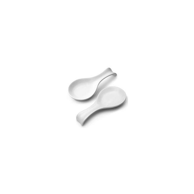 Kook Ceramic Spoon Rests, Set of 2, White