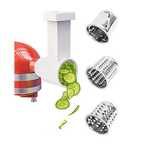 X Home Slicer Shredder Attachment for Kitchenaid Stand Mixer, Cheese Grater Rotary Vegetable Chopper Salad Maker Kit for Potato, Cucumber, Cheese, Carrot, Cabbage