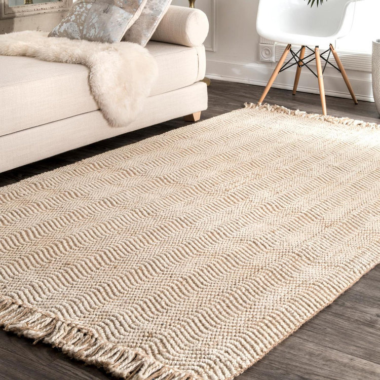 nuLOOM Rugs, Hand Woven Don Jute Rug with Fringe | Zola