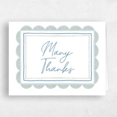 Teal, Blue Wedding Thank You - Costa Frame