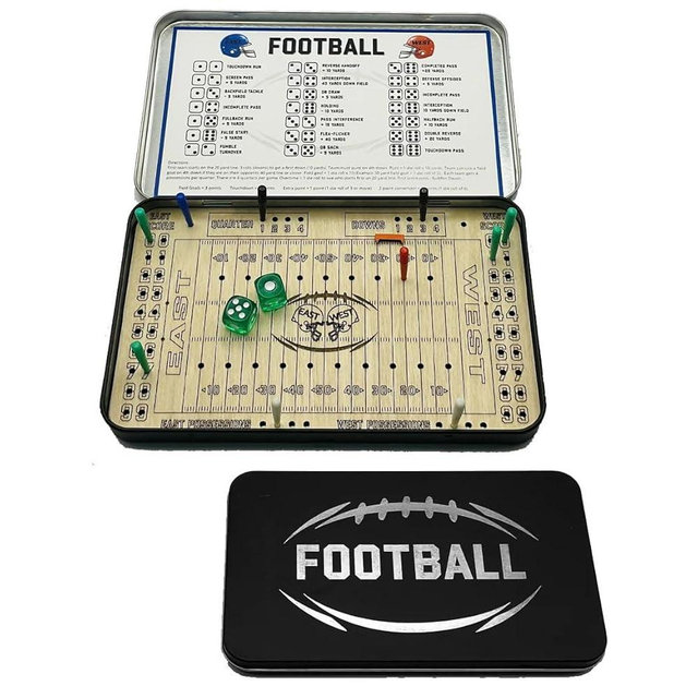 YIGOGOYI Football Travel Game,Tabletop Football Games,Football Board Game,Travel Game Football Baseball Dice Table Game for Adults