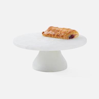 Hugo White Swirled Resin Cake Stand