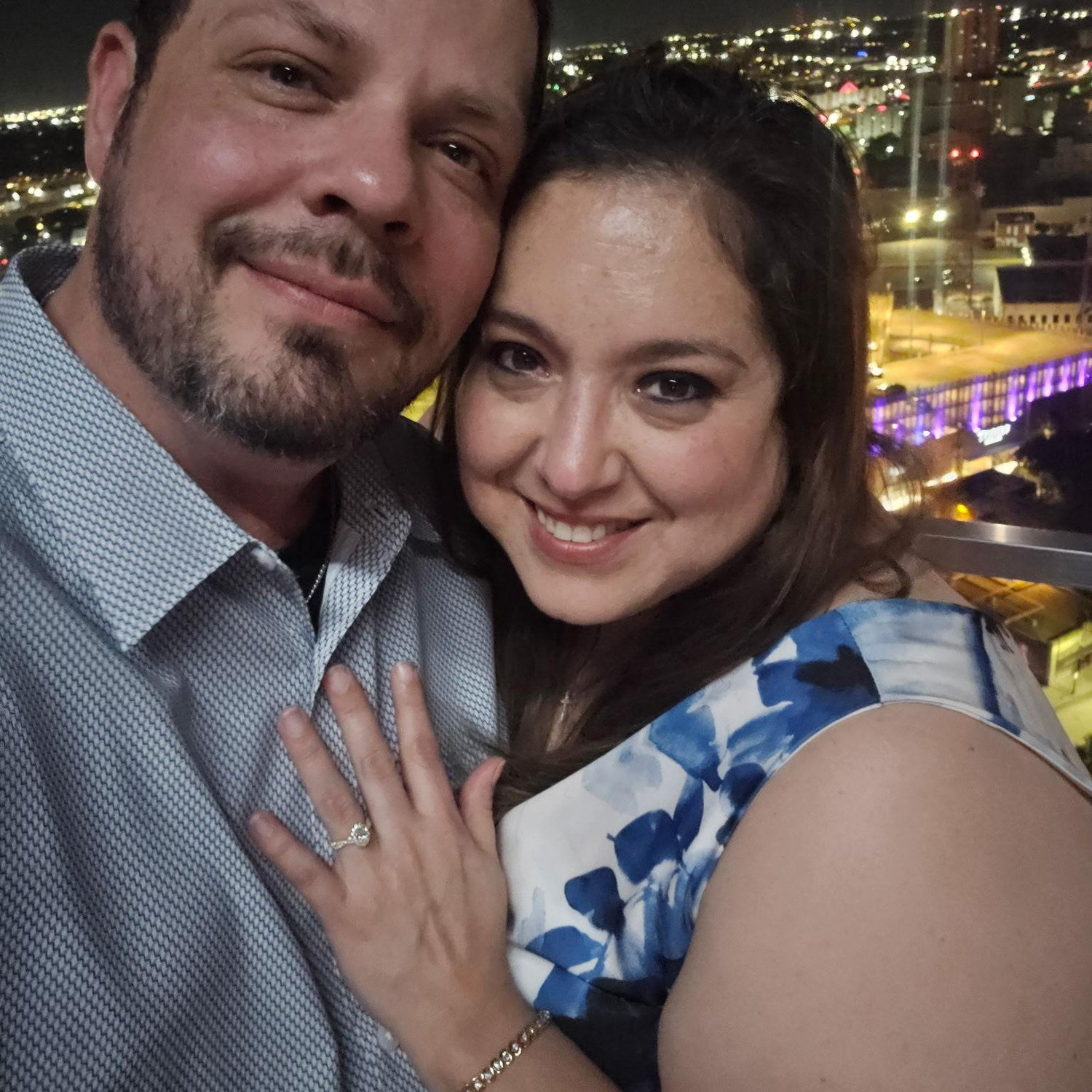 The night she said "Yes to forever" on the rooftop.