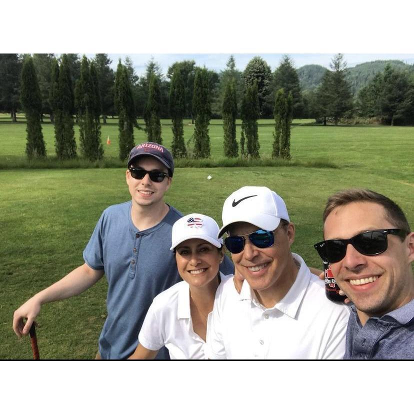 Trevor, Jesse, Carla and Alan love playing golf together especially in Palm Desert!