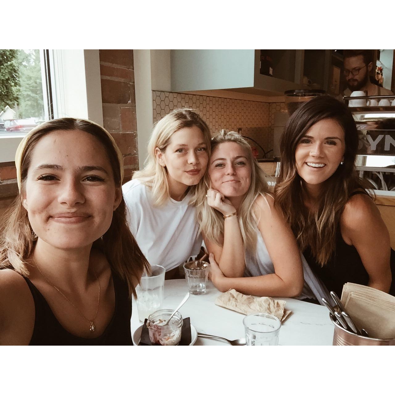 Brunch the morning after we got engaged with a few of my lovely bridesmaids!