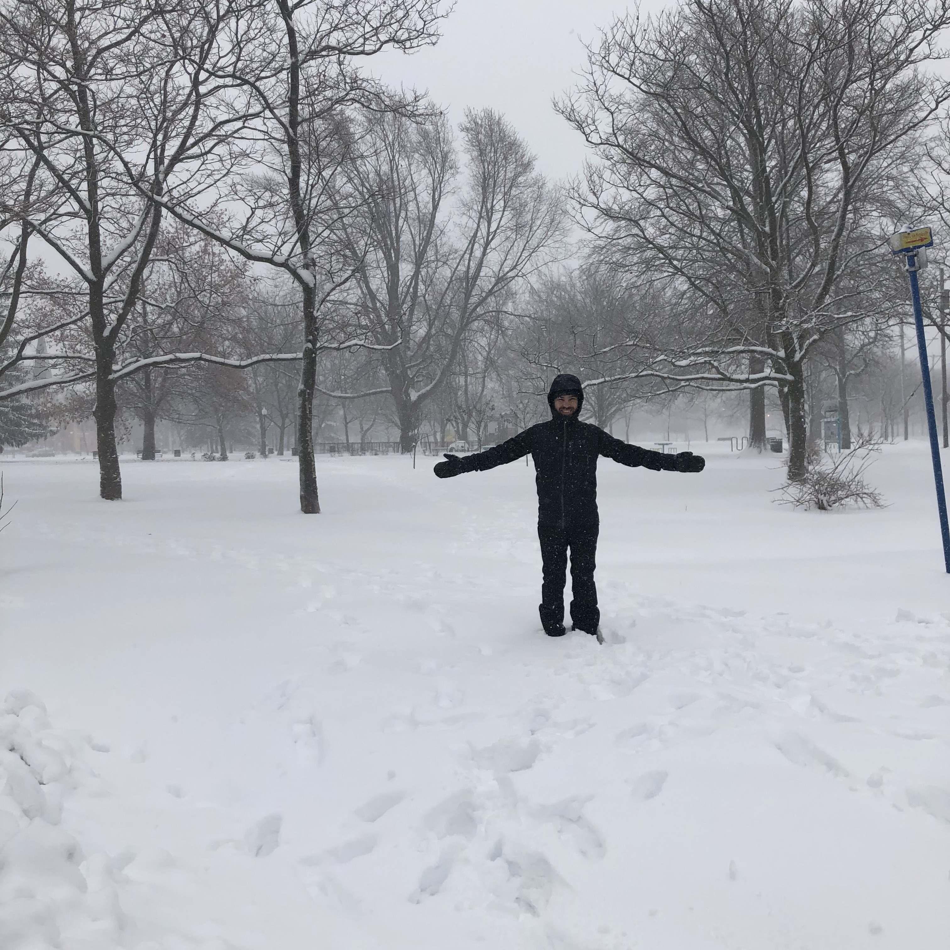 Alex's first Nor'easter Providence, RI December 2020