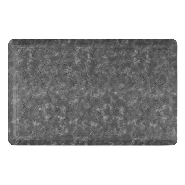 Home Dynamix Gentle Step 20-Inch x 30-Inch Embossed Trellis Mat in Grey