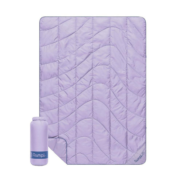 Rumpl Travel Puffy Blanket, Ultra-Packable Travel-Size Warmth and Comfort, Lavender