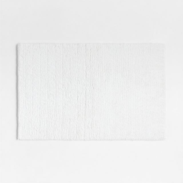 Rylan Organic Cotton White Bath Mat 24"x36"