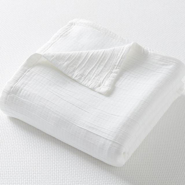 White Soft Cotton Blanket, King/Cal. King