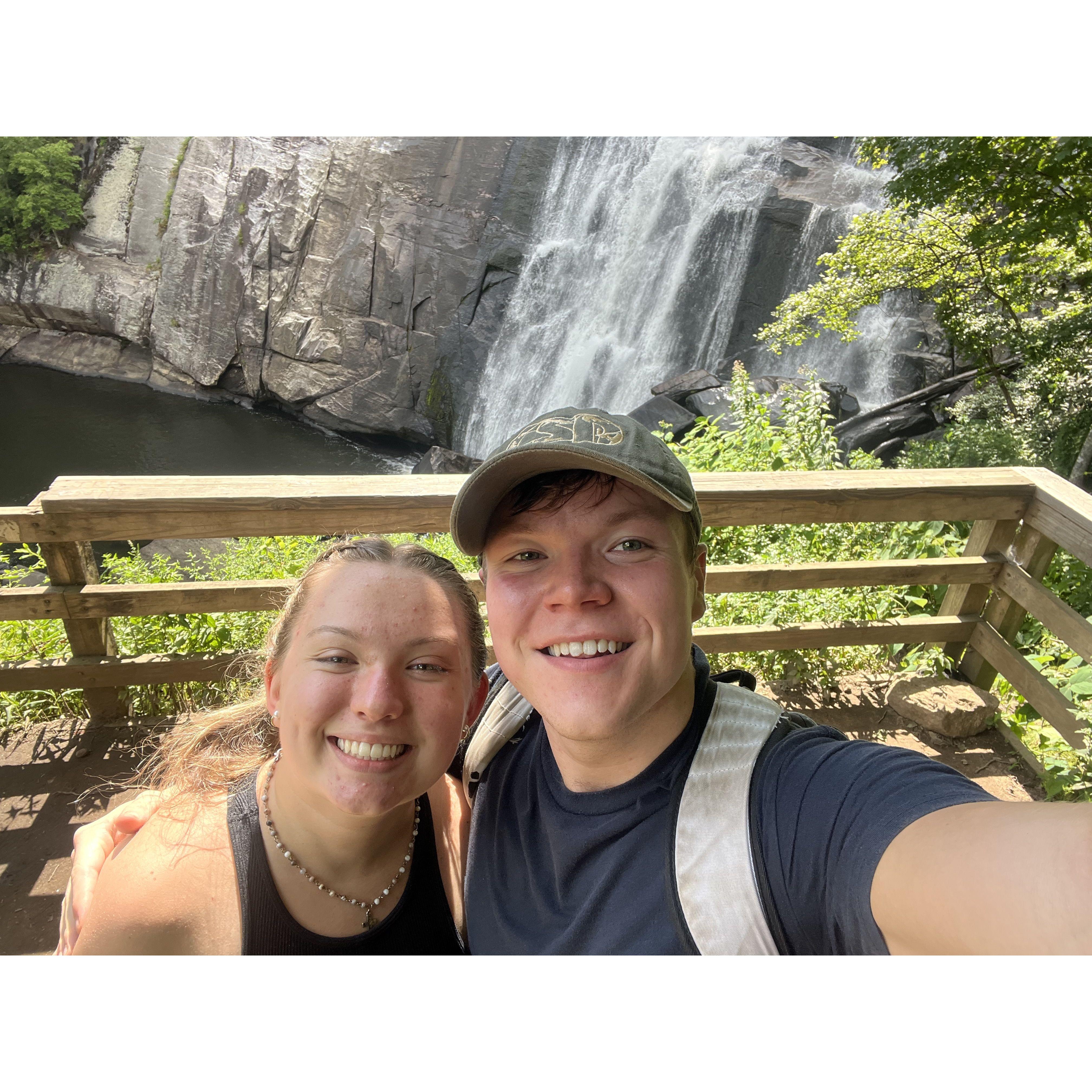First hike together as a couple at Rainbow Falls