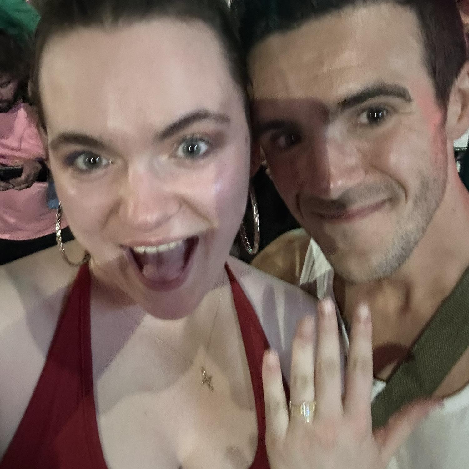 The night he proposed while Billy Joel’s piano man is playing with fireworks going off