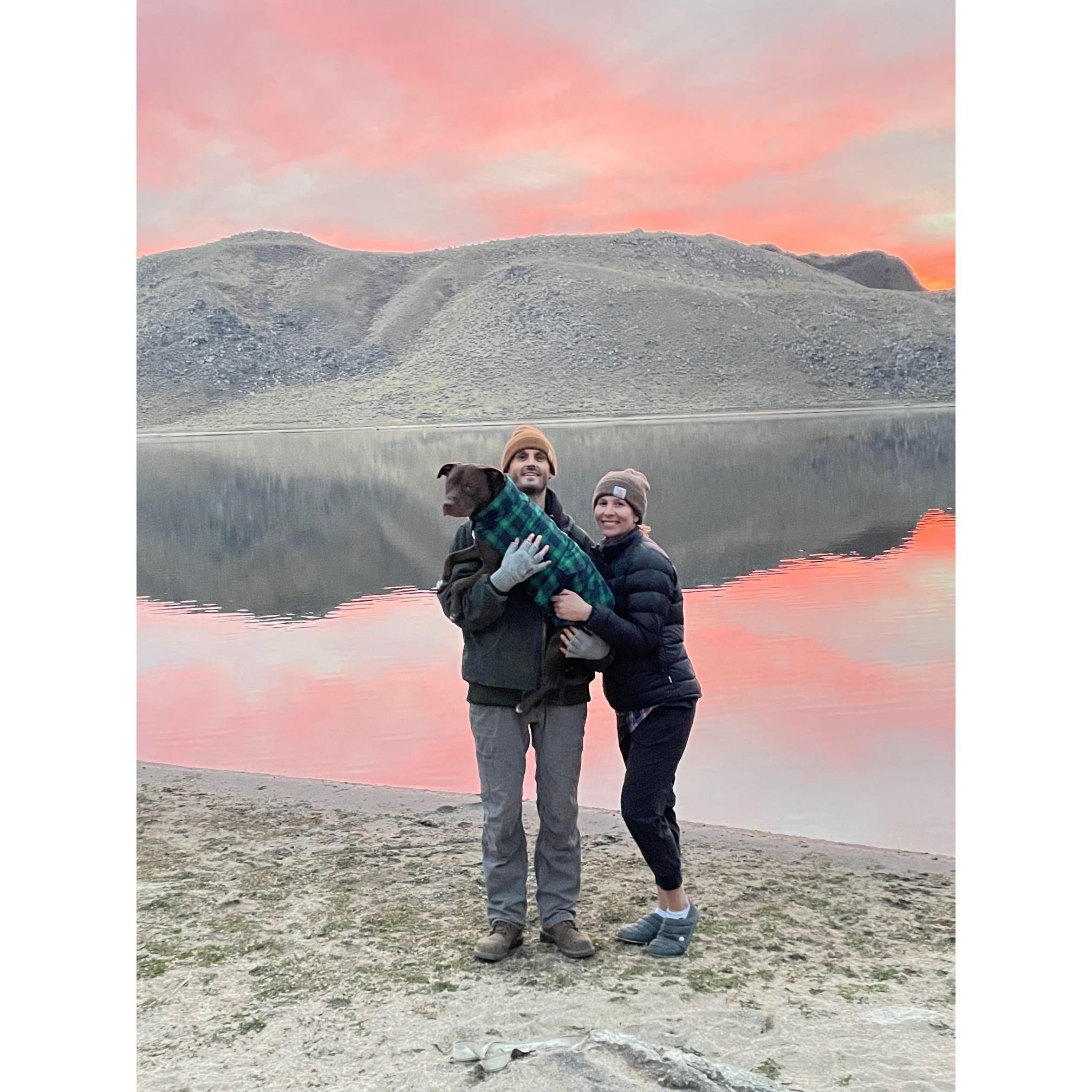 Camping in Nevada, enjoying the sunset