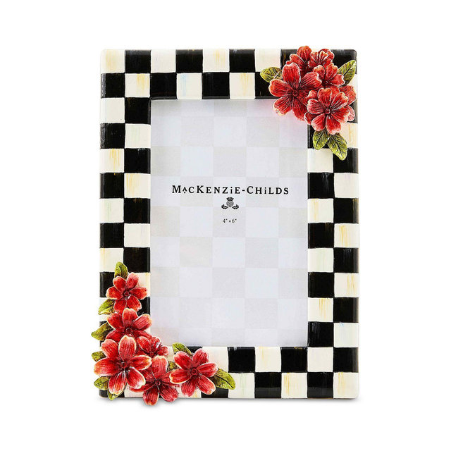 MacKenzie-Childs Courtly Check Floral Frame, 4" x 6"