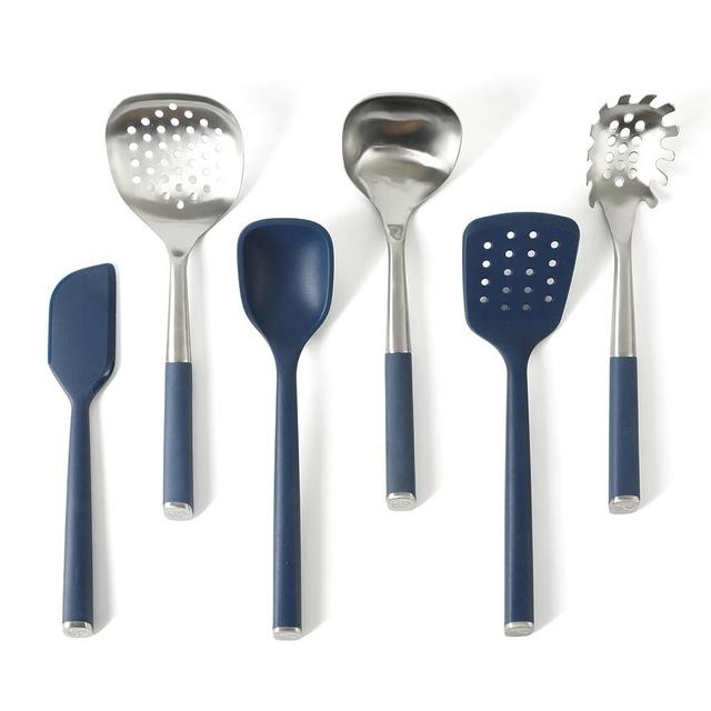 Calphalon Edge 6 Piece Stainless Steel Kitchen Tool & Gadget Set- Navy Blue