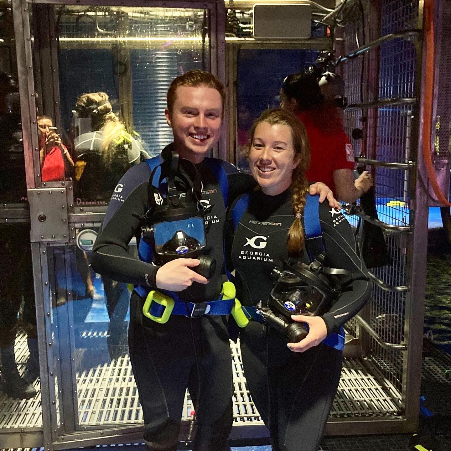 Post engagement shark dive!