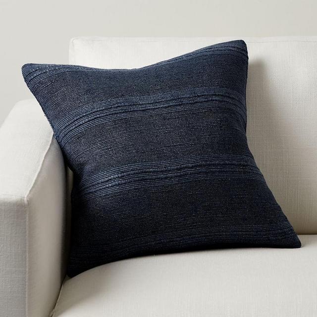 Relaxed Striped Pillow Cover, 18" x 18", Indigo