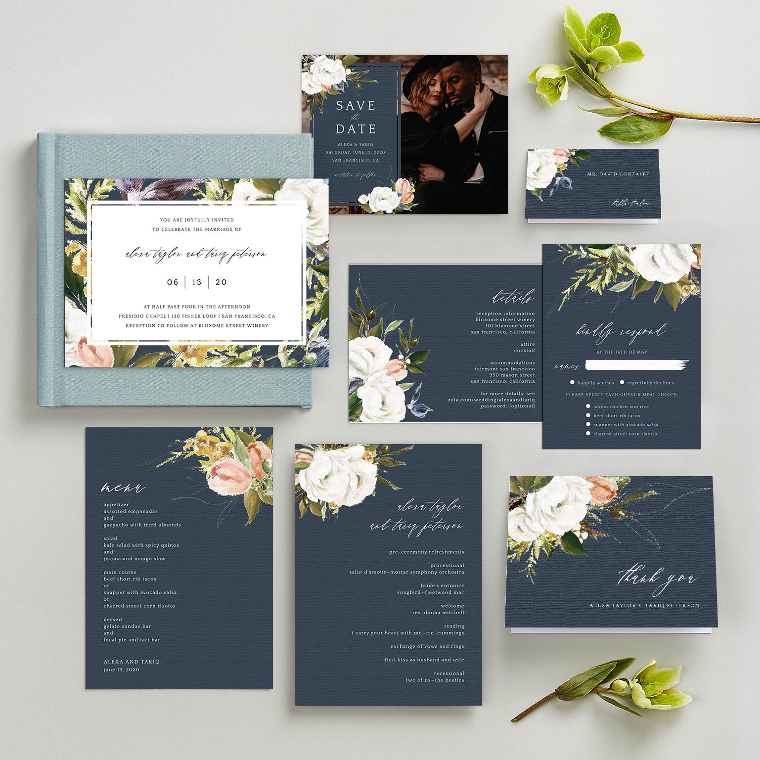 Zola Wedding Invitations - Octavia Frame