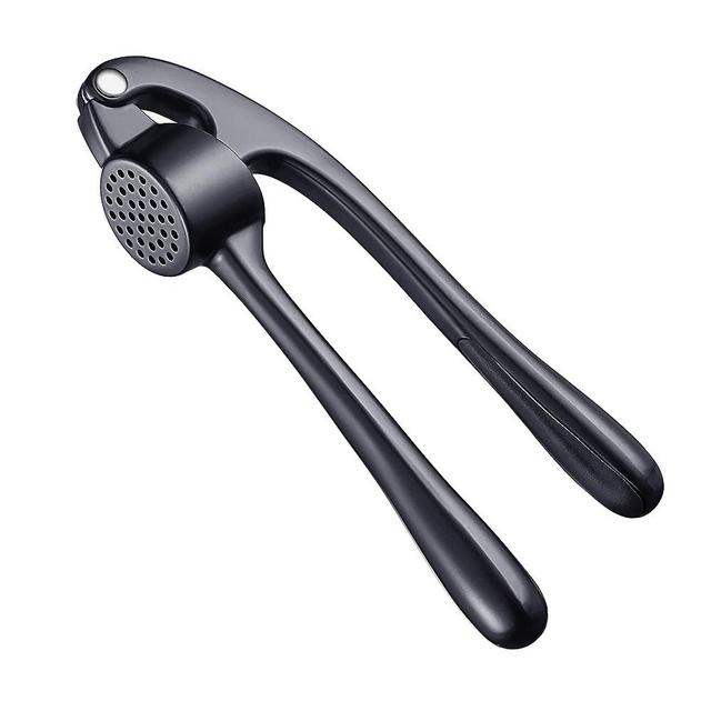 Premium Garlic Press, Professional Garlic Mincer, Easy to Squeeze and Clean, Rust Proof & Dishwasher Safe, Efficient Ginger Crusher - Black
