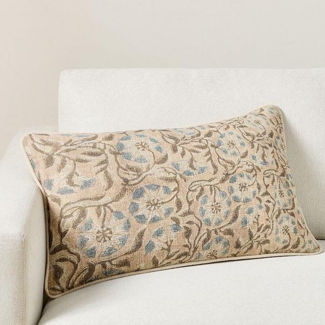 Ella Printed Lumbar Pillow Cover, 16" x 26", Multi