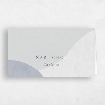 Powder Blue Wedding Place Card - Madrid
