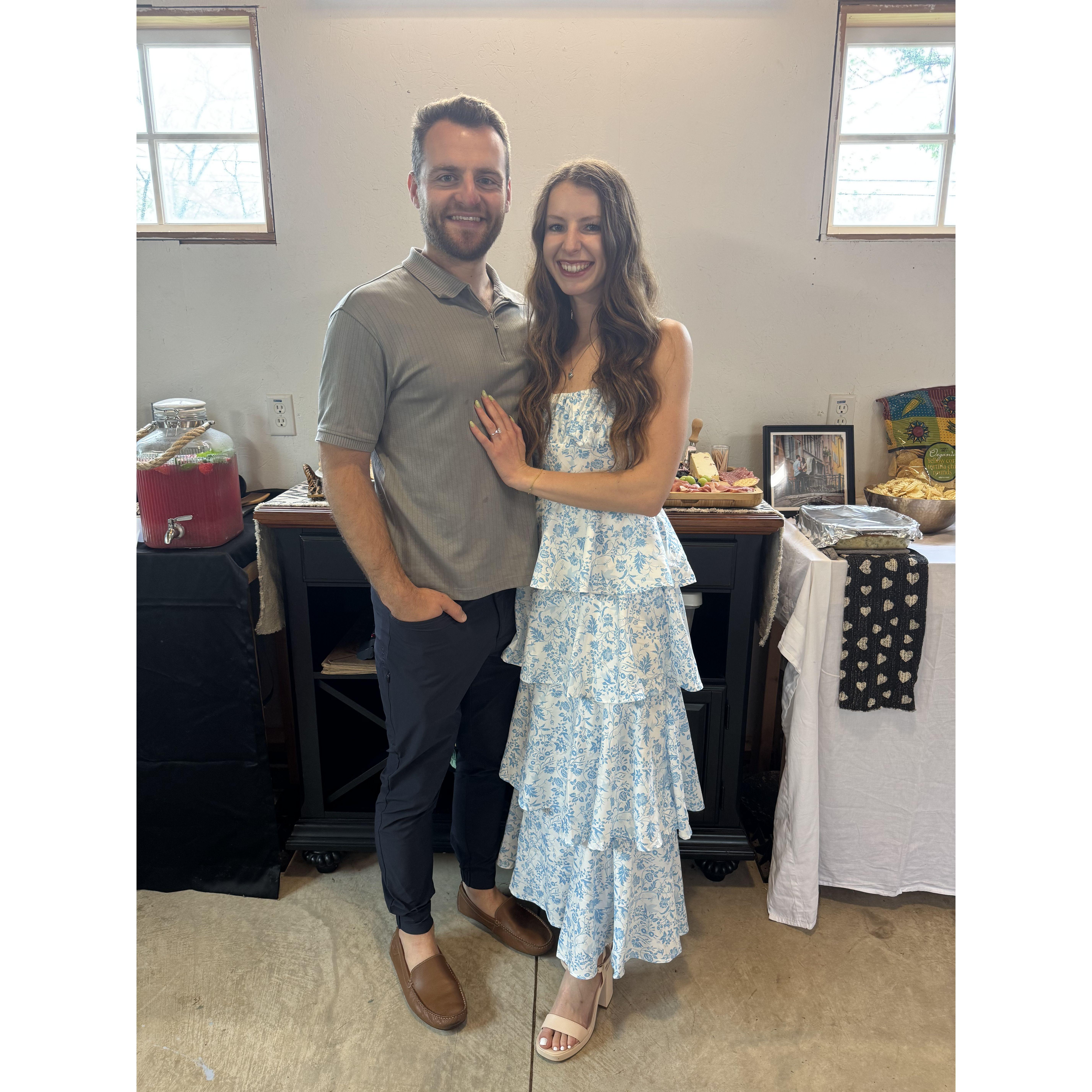 Engagement party with our families.