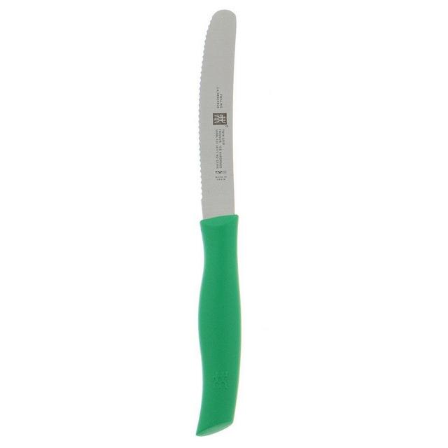 ZWILLING Twin Grip Serrated Utility Knife, 4.5-inch, Green